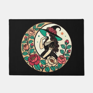 Paillasson Sorcière à fleurs
