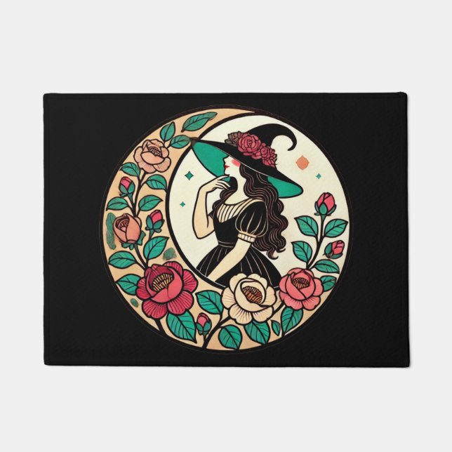 Paillasson Sorcière à fleurs (Devant)