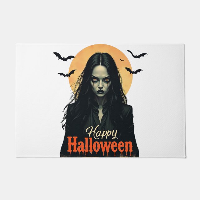 Paillasson Sorcière gothique d'Halloween (Devant)