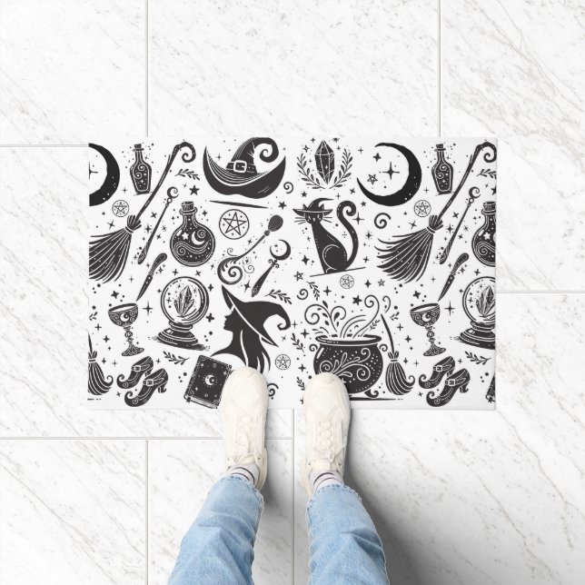 Paillasson Sorcière magique Whimsical Wiccan Pagan (Intérieur)