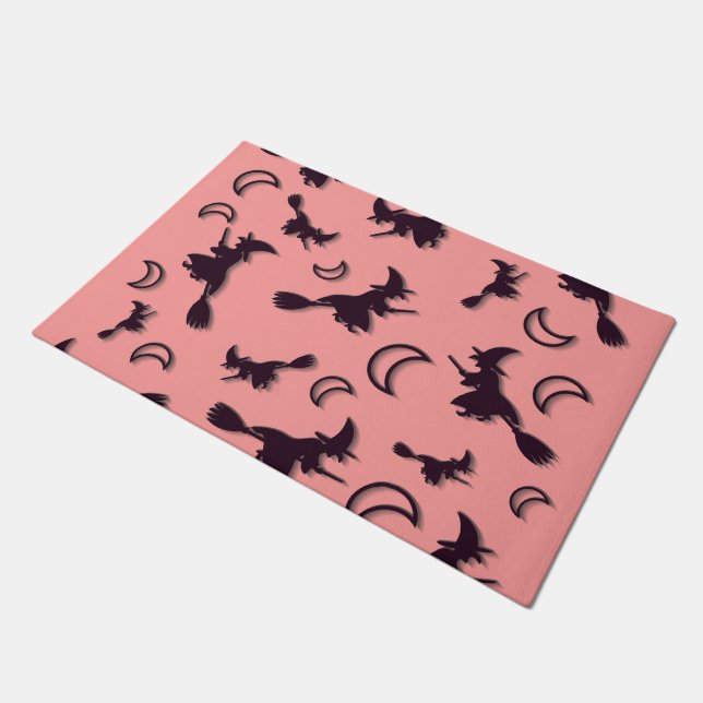Paillasson Sorcière volante entre la moitié de la lune à Hall (Incliné)