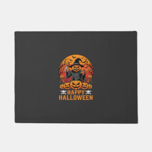 Paillasson Souris Citrouille Sorcière Joyeux Halloween Vecteu