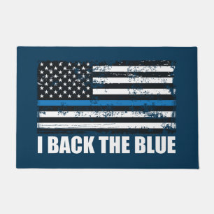 Paillasson Soutenez le Thin Blue Line Drapeau USA MAGA WWG1WA