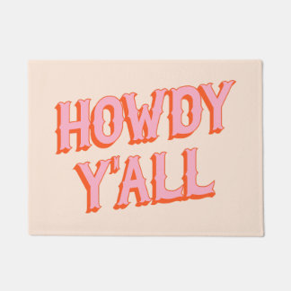 Paillasson Southern Welcome : Howdy Y'all (vieilles lettres o