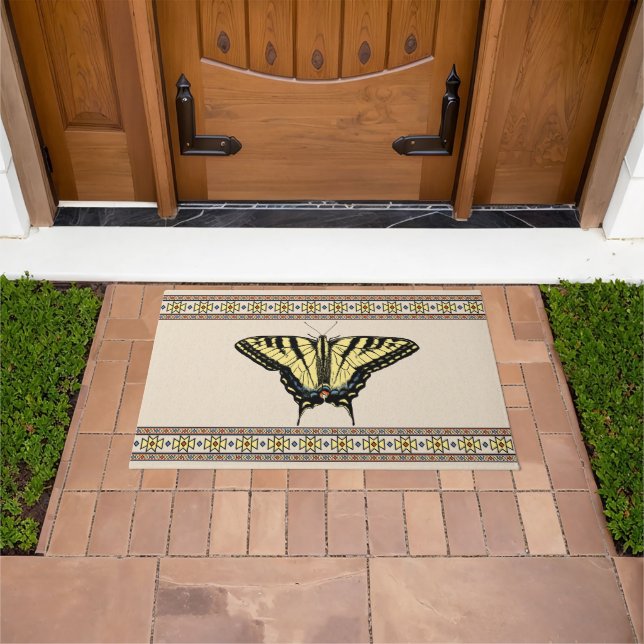 Paillasson Southwestern Yellow Swallowtail Butterfly Medium (De plein air)