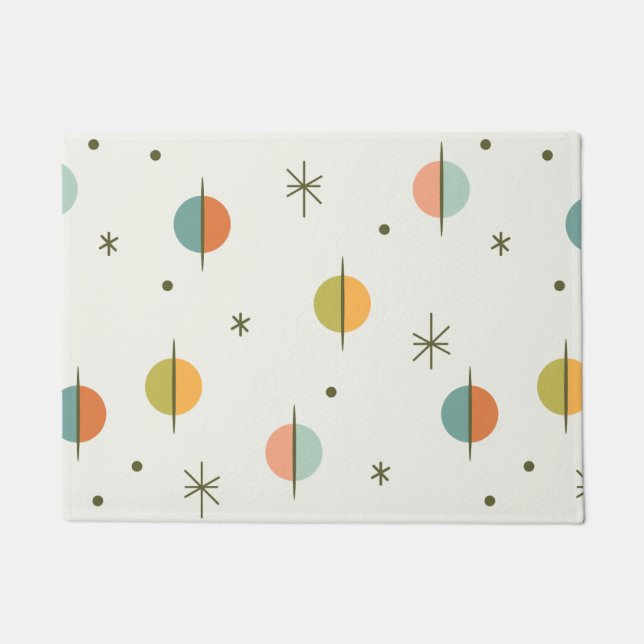 Paillasson Sphères et étoiles Abstraites modernes du milieu d (Devant)