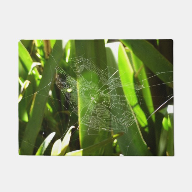 Paillasson Spiderweb dans Tropical Leaves Nature (Devant)