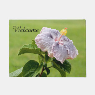 Paillasson Spiegeland Bienvenue Purple Hibiscus Flower Doorma
