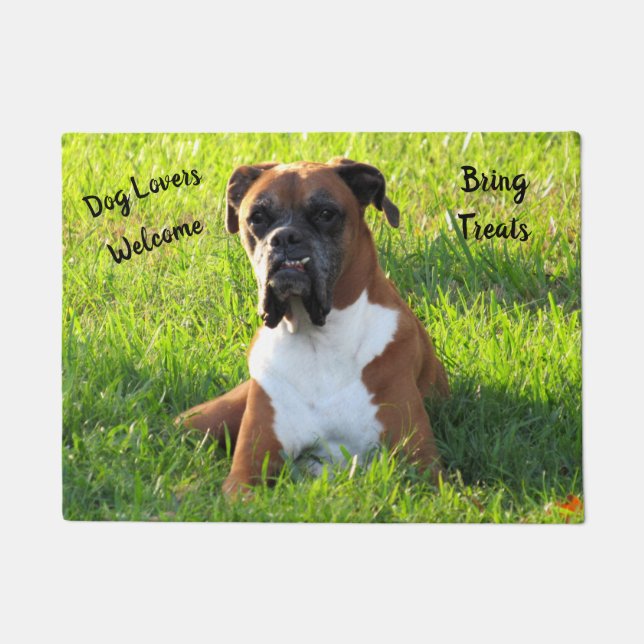 Paillasson Spike the Boxer Dog - Amoureux de les chiens - Doo (Devant)