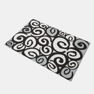 Paillasson Spirales Motif noir & blanc + vos idées