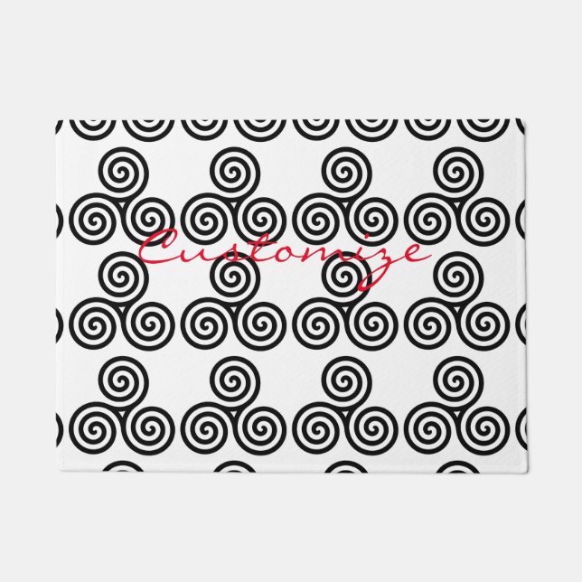 Paillasson Spirales noires triples Thunder_Cove (Devant)