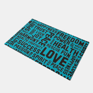 Paillasson Spirit Affirmations de vie NOIR + votre backgr.