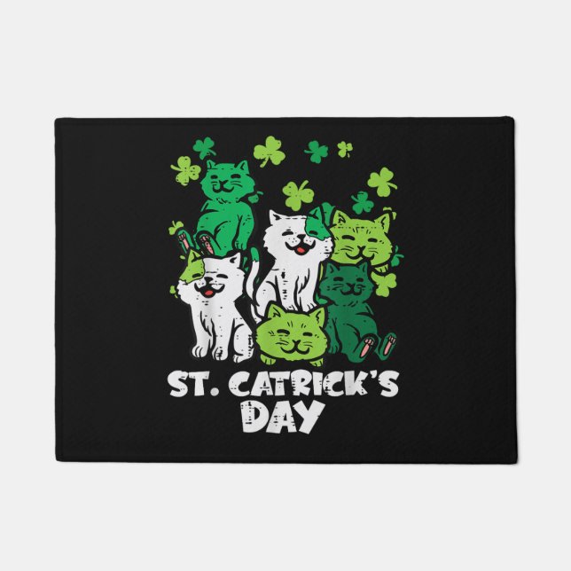Paillasson St Patricks Catricks Day Cats Saint Pattys (Devant)