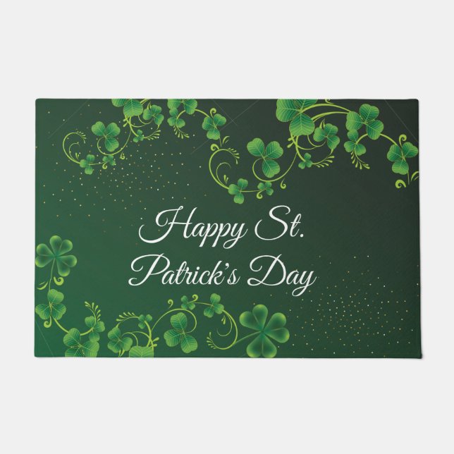 Paillasson St. Patrick's Day Green Vine Shamrock Irish Party (Devant)