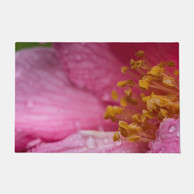 Paillasson Stampes à fleurs de Camellia rose (Devant)