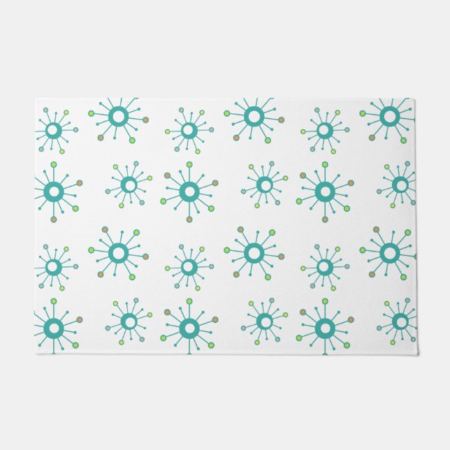 Paillasson Starbursts Coloré Turquoise (Devant)