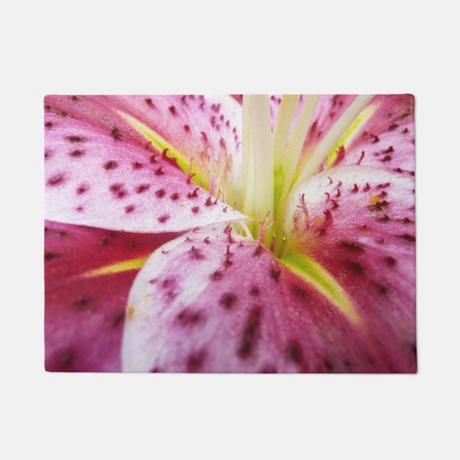 Paillasson Stargazer Lily brillant Magenta Floral (Devant)