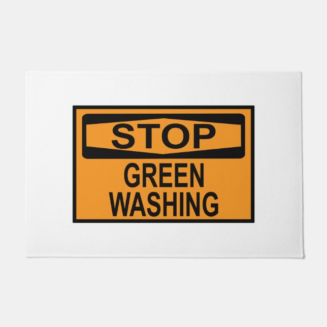 Paillasson Stop Greenwashing Sign (Devant)