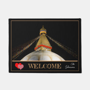 Paillasson Stupa Boudhanath, Katmandou la nuit - Népal