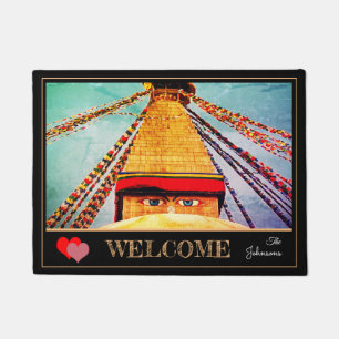Paillasson Stupa Vintage - Boudhanath, Katmandou, Népal