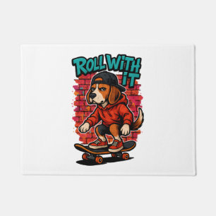 Paillasson Style de rue Beagle Skateboard Graffiti Art