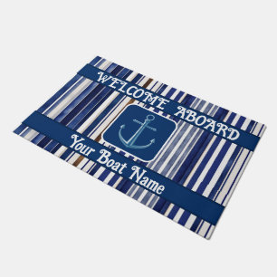 Paillasson Summer Navy Blue Trendy Boat Stripes Collection