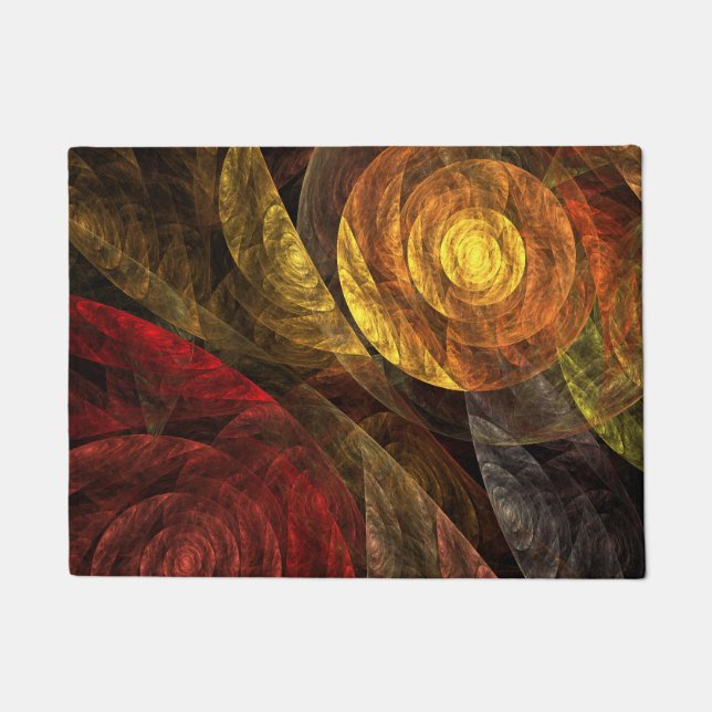 Paillasson Sun Flower Floral Moderne Art Motif Abstrait (Devant)