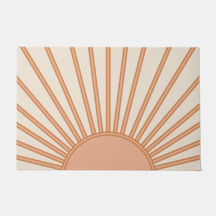 Paillasson Sun Sunrise Earth Tones Terracotta Retro Sunshine