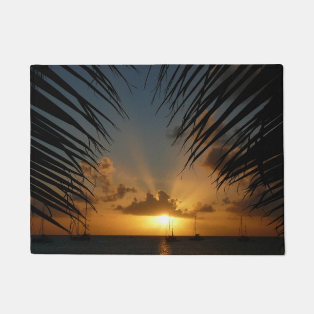 Paillasson Sunset Through Palm Fronds (Devant)