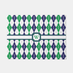 Paillasson Sur le mat de Jacquard vert