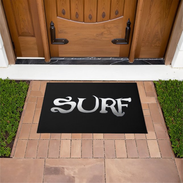 Paillasson Surf mat de porte noir (De plein air)