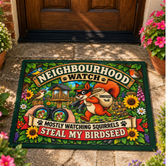 Paillasson Surveillance de quartier Drôle d'écureuil Observat