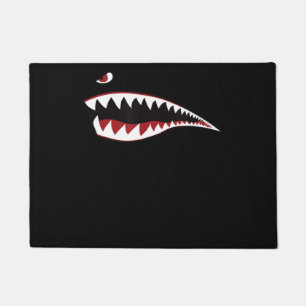 Paillasson Symbole d'art de la bouche de requin - Cadeau pour