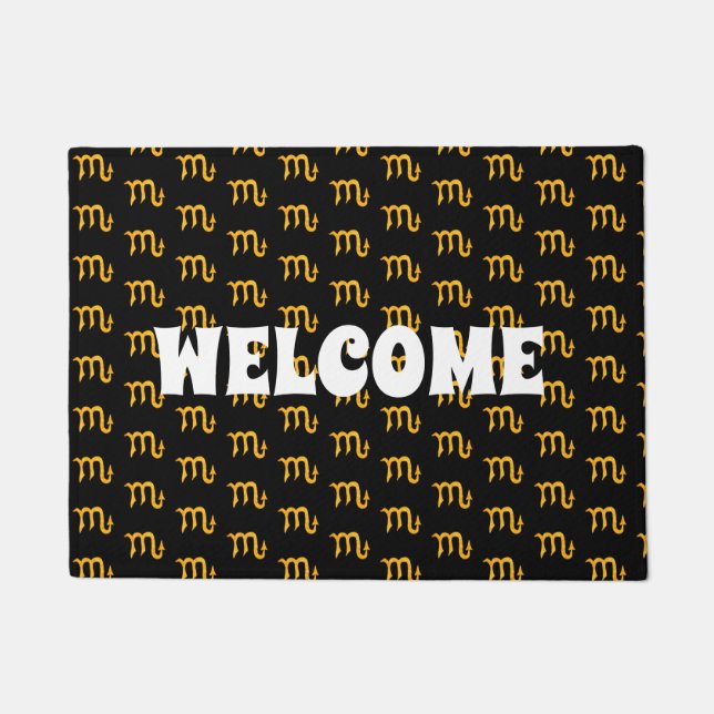 Paillasson Symbole d'astrologie Golden Scorpio (Devant)