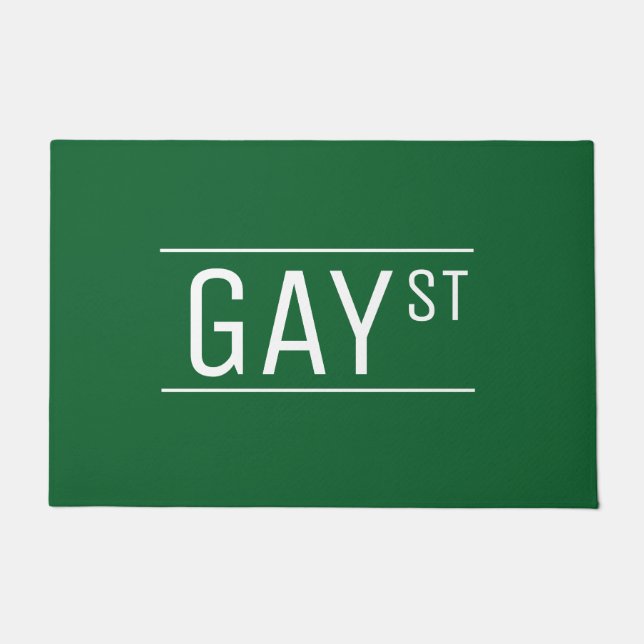 Paillasson Symbole de la Fierté Gay Street de Whimsical Parti (Devant)