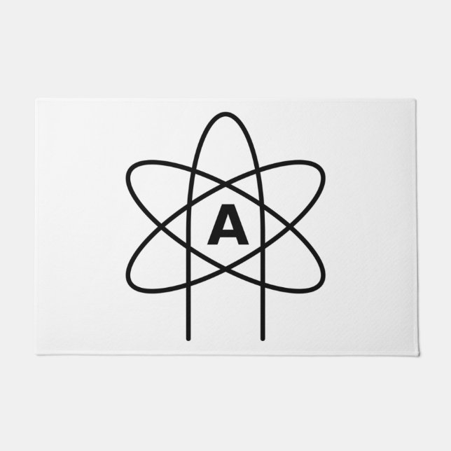 Paillasson Symbole de l'athéisme (Emblème d'Atom) (Devant)