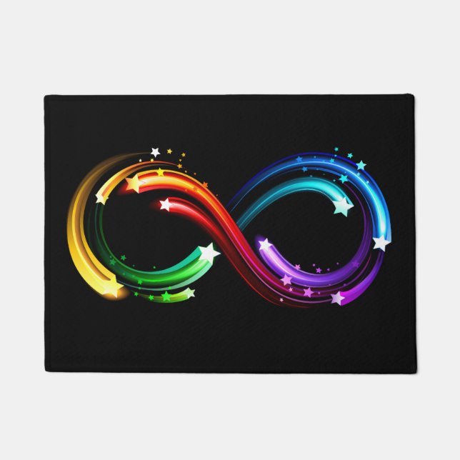 Paillasson Symbole de l'infini des comètes arc-en-ciel (Devant)