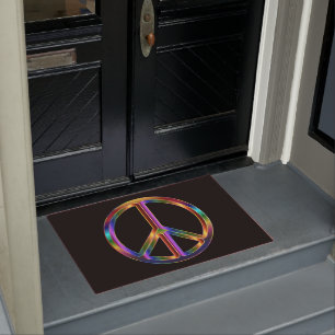 Paillasson Symbole de paix Chrome