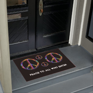 Paillasson Symbole de paix Chrome