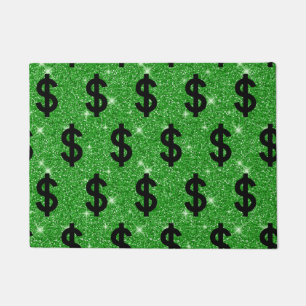 Paillasson SYMBOLE Dollar Noir Argent Entrepreneur Wall Stree