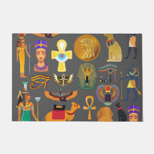 Paillasson SYMBOLE HIÉROglyphique égyptien Motif pharaon