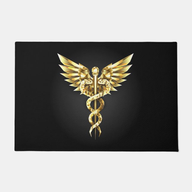Paillasson Symbole Polygonal Or Caduceus (Devant)