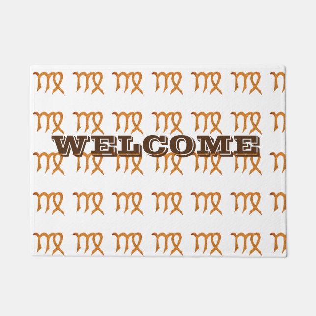 Paillasson Symbole Virgo Golden Astrology (Devant)