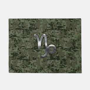 Paillasson Symbole zodiaque de Capricorne Camouflage de Woodl