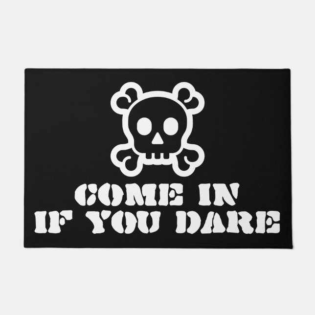 Paillasson Symboles simples - SKULL & BONNES + vos idées (Devant)