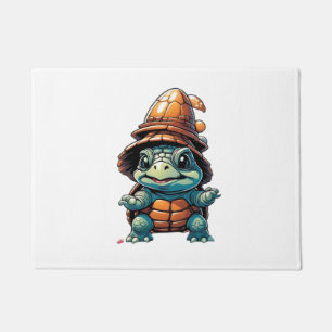 Paillasson T-shirt essentiel avec une tortue adorable dans l'