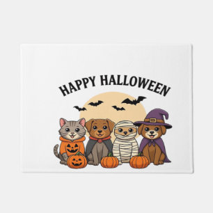 Paillasson T-Shirt Halloween avec des chats et des chiens mig
