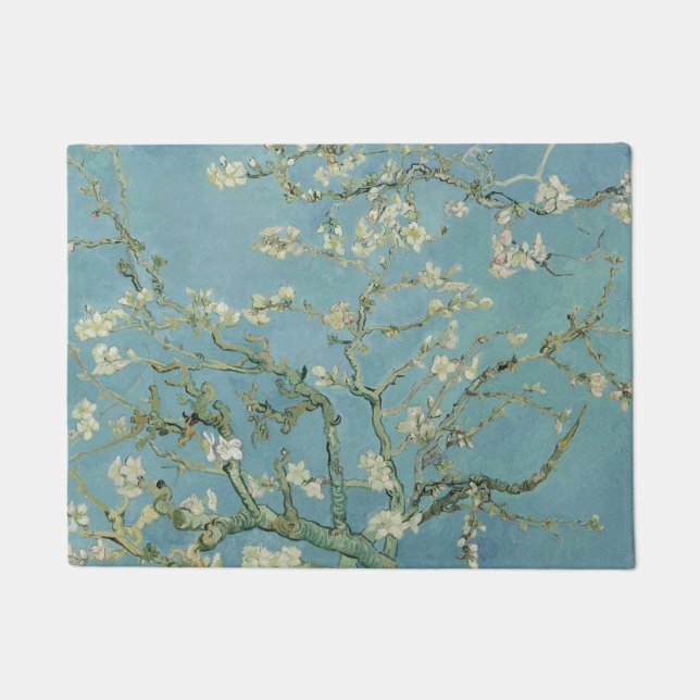Paillasson Tableau des fleurs d'amandes de Van Gogh (Devant)