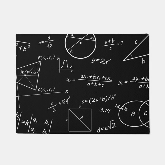 Paillasson Tableau noir de maths (Devant)