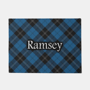 Paillasson Tartan bleu écossais de chasse de Ramsay Ramsey d
